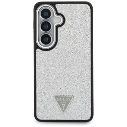 Husa Guess Samsung Galaxy S26 S942 Fixed Glitter Triangle Logo Argintiu
