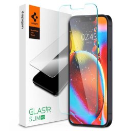 Folie Protectie Spigen GlastR Slim Apple iPhone 17e / 16e / 14 / 13 Pro Sticla Securizata Full Glue