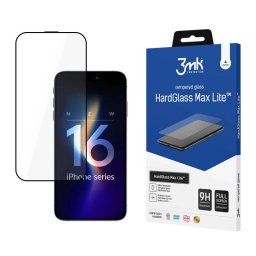 Folie Protectie 3MK HardGlass Max Lite Apple iPhone 17 / 16 Pro Sticla Securizata Full Glue