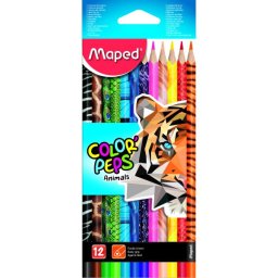 MAPED Color Peps Animal set creioane colorate triunghiulare - 12 buc.