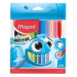 MAPED Color Peps Ocean set markere lavabile, 2 mm - 12 buc.