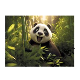 Mapă cu elastic, model panda - A4