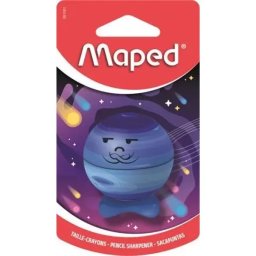 Maped: Planet, ascuțitoare cu recipient în formă de planetă, cu o singură gaură, diverse modele