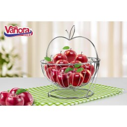 Vesela pentru masa si tacamuri COS FRUCTE METALIC CU STAND, 30x29 CM