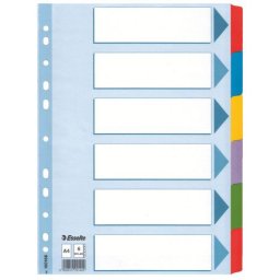 Separatoare carton 6 culori Mylar Esselte