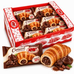 ARMIN'S Croissant cu Cremă de Cacao 40g (30 Buc/Cutie)