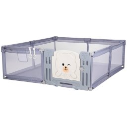 Tarc de joaca Chipolino Amico 200x180 cm cu usa Grey