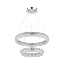 Globo 67387-60 - Lustru suspendat LED reglabil pe cablu LAUREL LED/60W/230V transparent + telecomandă