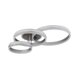 Globo 67377-72 - Lampă de tavan LED dimabilă FRANCINE LED/72W/230V argintie + telecomandă
