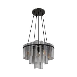 Globo 15698H1 - Lustru pe cablu GORLEY 5xE27/60W/230V, negru