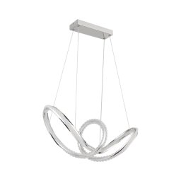 Globo 67440H - Lustră LED dimabilă pe cablu EVANGELINE LED/45W/230V crom lucios + telecomandă
