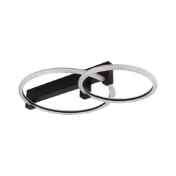 Globo 48050D1S - Plafonieră LED FLETCHER LED/24W/230V 3000K 58x38 cm neagră