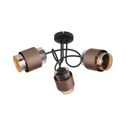 Globo 15560-3DC - Plafonier aplicat MILLEY 3xE27/40W/230V negru/bronz