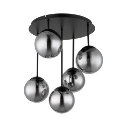 Globo 47441-5S - Lustru aplicat HARMON 5xE14/25W/230V negru