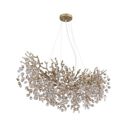 Globo 64138H3G - Lustră suspendată pe cablu QUEENA 10xE14/40W/230V, auriu
