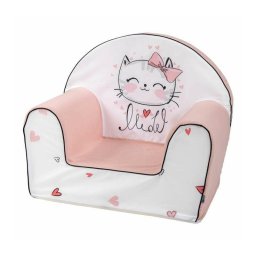 Fotoliu din burete, bubaba, kitty, pentru copii, 9 luni-5 ani, pink