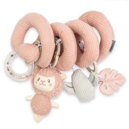 Jucarie interactiva, new baby, spirala, lama, pentru atasare la patut sau carucior, dezvolta abilitatile motorii, include si jucarie pentru dentitie, fara bpa, 0 luni+, multicolor