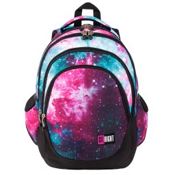 Ghiozdan Scolar cu 4 Compartimente, Ergonomic, Impermeabil, Colectia St.Right - Nebula BP06 42x31x22cm