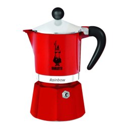 Espressor Bialetti Rainbow, capacitate 150 ml, pentru 3 cesti, Rosu