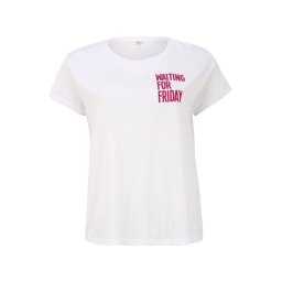 Mister Tee Tricou 'Waiting For' roz / alb