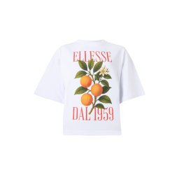 ELLESSE Tricou '1959' galben lămâie / verde pin / portocaliu homar / alb