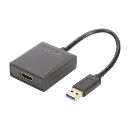 Adaptor USB-A 3.0 la HDMI-A T-M Negru, Digitus DA-70841