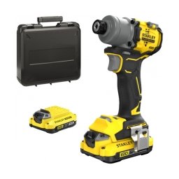 Stanley - SFMCF830D2K - Masina de insurubat cu impact cu 2 acumulatori si incarcator, Li-Ion, 18 V, 2 Ah, 203 Nm, -, valiza plastic