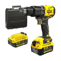 Stanley - SFMCD715M2K - Masina de gaurit si insurubat cu percutie cu 2 acumulatori, Li-Ion, 18 V, 4 Ah, 60 Nm, motor fara perii, led iluminare, valiza plastic