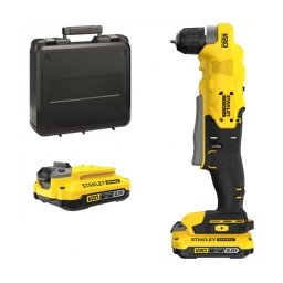Stanley - SFMCD750D2K - Masina de gaurit unghiulara cu 2 acumulatori si incarcator, Li-Ion, 18 V, 2 Ah, valiza plastic