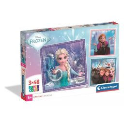 Clementoni: Puzzle 3X48 piese Regatul de Gheață