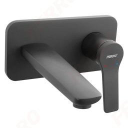 Baterie Ingropata Lavoar Stratos, Negru Mat Cu Ventil