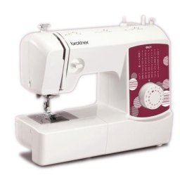 Masina de cusut casnica electro-mecanica BN27, 27 cusaturi, Alb/Rosu