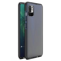 Husa Hurtel Spring TPU gel protective colorful frame - Husă silicon - compatibil cu Xiaomi Redmi Note 10 5G / Poco M3 Pro - culoare Negru, Transparent