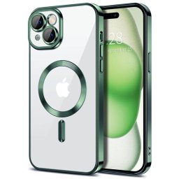 Husa Husa pentru iPhone 15 - Techsuit Luxury Crystal MagSafe - Deep Green