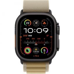 Curea SmartWatch Apple MXN33ZM/A, 49mm, Tan Alpine Loop Small Natural Titanium Finish/Large