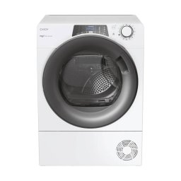 Uscator de rufe RPE H10A2TER-S, RapidoPro,Popma de caldura, 10kg, clasa E, 5D display, AC motor, wifi+BT, alb cu usa antracit