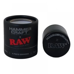 Raw x Hammercraft Grinder aluminiu aerospatial negru 4 Parti Ø50mm