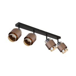 Globo 15560-4C - Corp de iluminat tip spot MILLEY 4xE27/40W/230V, negru/bronz