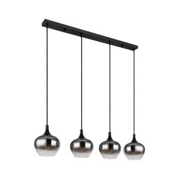 Globo 15548-4H - Lustră suspendată pe cablu MAXY 4xE27/40W/230V, neagră