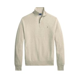 POLO RALPH LAUREN Pulover 32/2 Cotton-Half Zip 710B18060003 200 brown