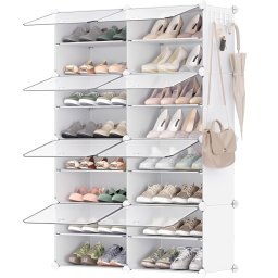 Dulap pentru pantofi modular SONGMICS, 8 compartimente, 32 perechi, alb