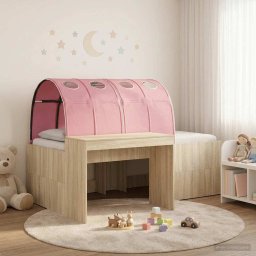 Pat cu Tunel 3 buc. Stejar Sonoma si Roz Lemn prelucrat GartenMobel Dekor