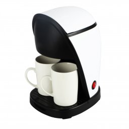 La mâna a doua: Cafetiera Rosberg R51170E, 450W, 250ml, 2 cani,Cafea macinata, Filtru permanent, Alb