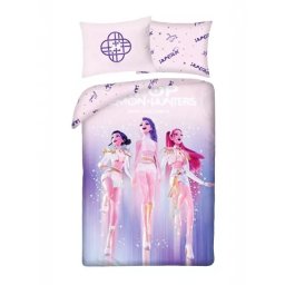 K-Pop Demon Hunters: set lenjerie de pat reversibilă, 140 x 200 cm