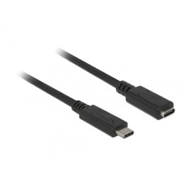 Delock Cablu prelungitor cu port USB Type-C tată - port mamă; de 1,5m, negru