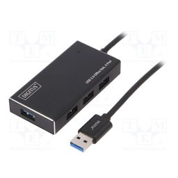 Hub 4-port USB 3.0 SuperSpeed, Power Supply, HQ aluminum