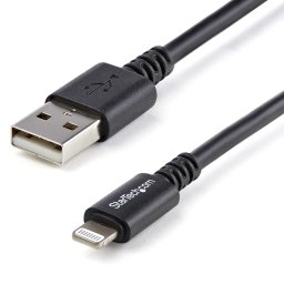 StarTech.com 3m (10ft) Long Black Apple® 8-pin Lightning Connector to USB Cable for iPhone / iPod / iPad - Charge and Sync Cable (USBLT3MB) - Lightning cable - Lightning / USB - 3 m