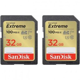 Card memorie Card de memorie SDHC SanDisk EXTREME,2-PACK CLAS 32 GB, UHS-I, Citire 100 MB/s