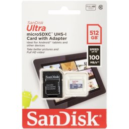 Card memorie microSDXC SanDisk by WD Ultra 512GB, Class 10, UHS-I + Adaptor SD