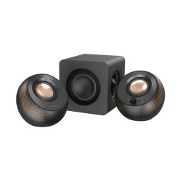 CREATIVE PEBBLE X Plus USB-C 2.1 Speakers w/Bluetooth 5.3, RGB Lighting, Aux, black